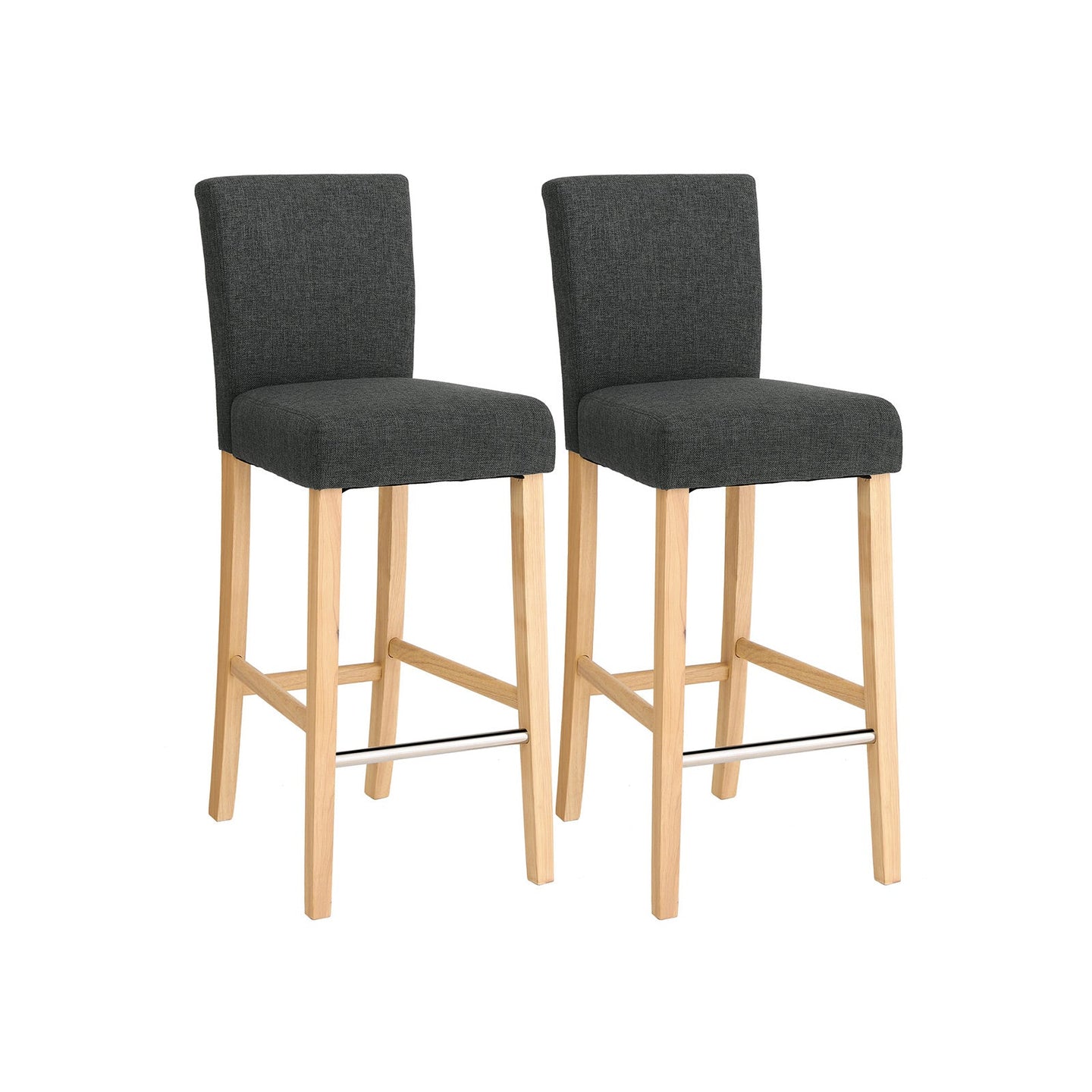 Bar Stool - Fabric - Grey - Perfect Height for Any Setting
