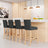 Bar Stool - Fabric - Grey - Perfect Height for Any Setting
