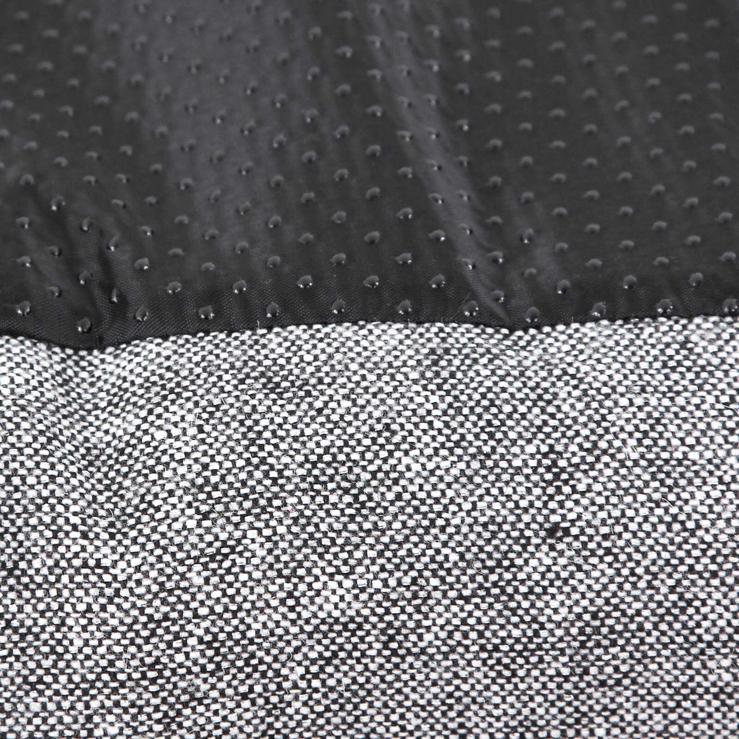 Plush Dog Bed - Soft Fabric - Grey - Round Shape with Removable Cover