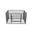 Puppy Playpen - Metal - Grey - Modular Design for Versatile Configuration