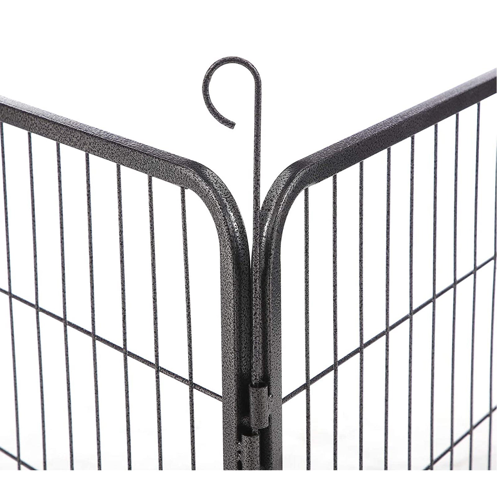 Puppy Playpen - Metal - Grey - Modular Design for Versatile Configuration