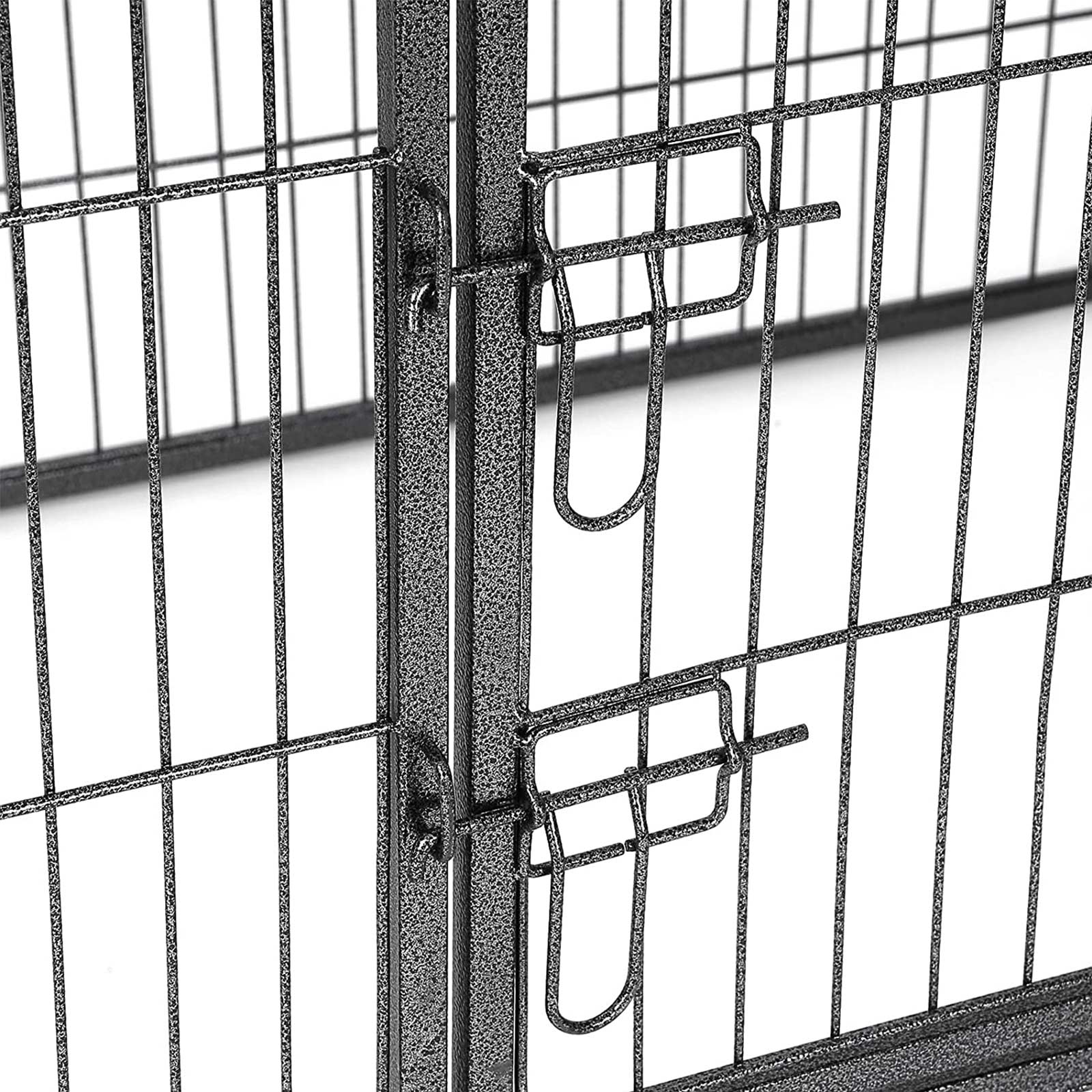 Puppy Playpen - Metal - Grey - Modular Design for Versatile Configuration