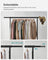 Heavy-Duty Clothes Rack - All-Metal - Matte Black - Extendable Hanging Rail