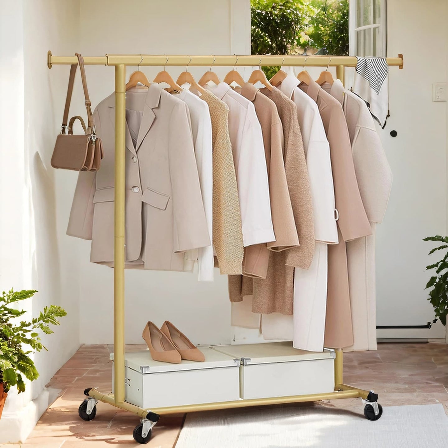 Garment Rail - Metal - Gold