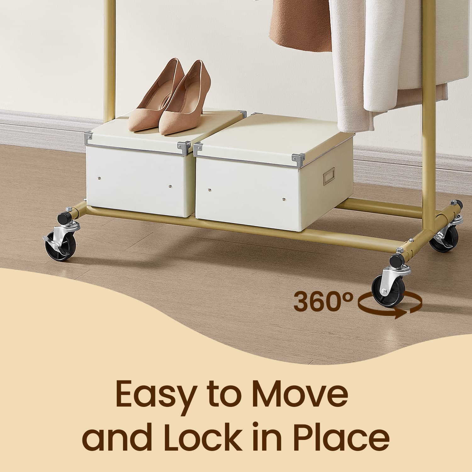 Garment Rail - Metal - Gold