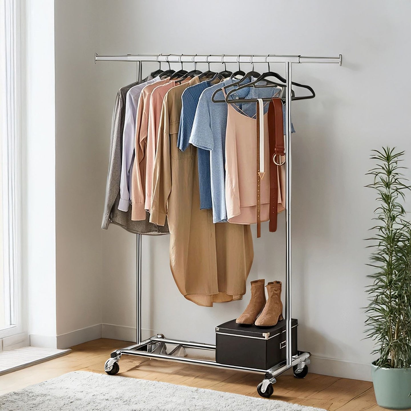 Garment Rail - Metal - Silver