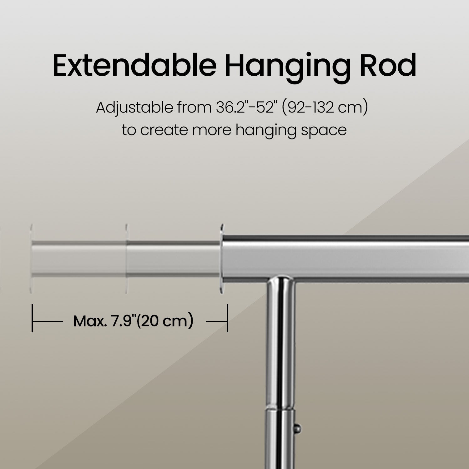 Garment Rail - Metal - Silver