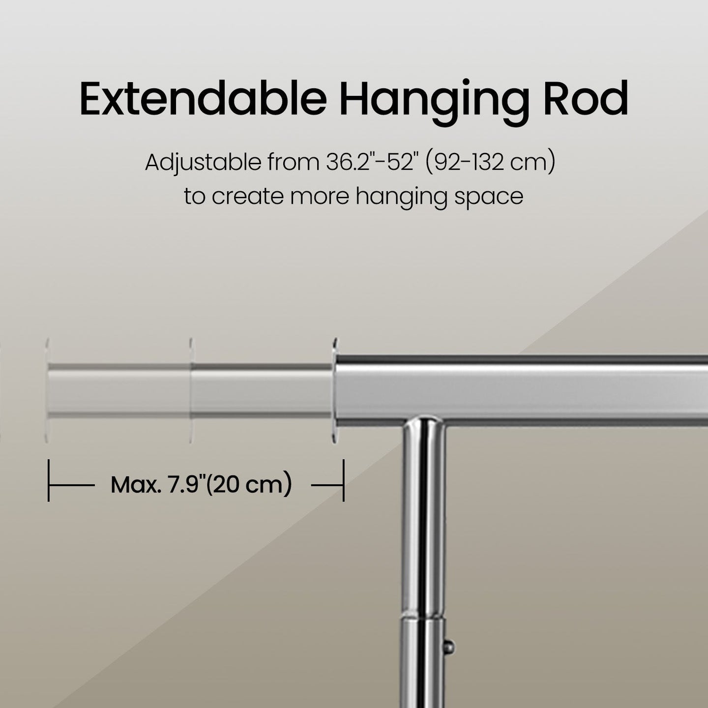 Garment Rail - Metal - Silver