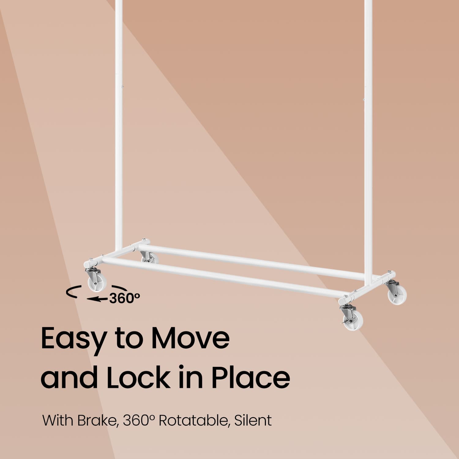 Clothes Rack - Metal - Silver - Extendable