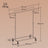 Clothes Rack - Metal - Silver - Extendable