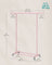 Heavy-Duty Clothes Rack - Metal - Jelly Pink - Extendable and Portable with 90 kg Load Capacity