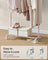 Heavy-Duty Clothes Rack - Metal - Jelly Pink - Extendable and Portable with 90 kg Load Capacity