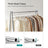 Clothes Rack - Steel - Silver - Includes Hanging Rail and Shelf