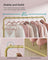 Clothes Rack - Metal - Pale Gold - Portable with Storage Shelf