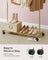 Clothes Rack - Metal - Pale Gold - Portable with Storage Shelf