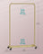 Clothes Rack - Metal - Pale Gold - Portable with Storage Shelf