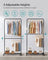 Double-Rod Clothes Rail - Metal - Black - Mobile with Storage Shelf and Lockable Wheels