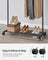 Double-Rod Clothes Rail - Metal - Black - Mobile with Storage Shelf and Lockable Wheels
