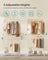 Double-Rod Clothes Rail - Metal - White - Mobile with Storage Shelf and Lockable Wheels