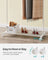 Double-Rod Clothes Rail - Metal - White - Mobile with Storage Shelf and Lockable Wheels