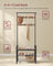 Coat Rack Stand - Steel - Hazelnut Brown and Black - Free Standing with Shoe Storage Bench