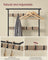 Coat Rack Stand - Steel - Hazelnut Brown and Black - Free Standing with Shoe Storage Bench