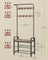 Coat Rack Stand - Steel - Hazelnut Brown and Black - Free Standing with Shoe Storage Bench