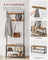 Coat Rack - Wood - Walnut Brown and Black - Multi-functional with Shelves and Seating