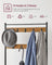 Coat Rack Stand - Wood - Rustic Walnut and Black - With Shoe Storage Bench