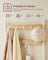 Coat Stand - Wood - Natural - With Shoe Storage Bench