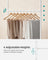 Adjustable Clothes Rack - Metal - Industrial Gray - Double Rail with Storage Shelf on Wheels