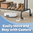 Clothing Rack - Metal - Black - Double-Rod with Wheels and Shelf