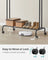 Double-Rail Clothes Rack - Heavy-Duty Metal - Black - Mobile with Shelf