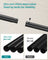 Double-Rail Clothes Rack - Heavy-Duty Metal - Black - Mobile with Shelf