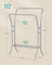 Clothing Rack - Metal - Portable with Storage Shelves and Hooks