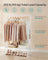 Heavy-Duty Double-Rod Clothes Rail - Metal - Cloud White - Portable with Storage Shelf and 6 Hooks