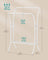 Heavy-Duty Double-Rod Clothes Rail - Metal - Cloud White - Portable with Storage Shelf and 6 Hooks