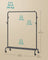 Clothes Rack - Heavy-Duty Metal - Ink Black - Extendable and Collapsible with Wheels