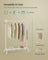 Clothes Rail - Heavy-Duty Metal - Cloud White - Extendable and Collapsible with Wheels