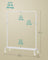 Clothes Rail - Heavy-Duty Metal - Cloud White - Extendable and Collapsible with Wheels