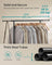 Clothes Rack - Metal - Ink Black - Extendable with Wheels