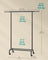 Clothes Rack - Metal - Ink Black - Extendable with Wheels