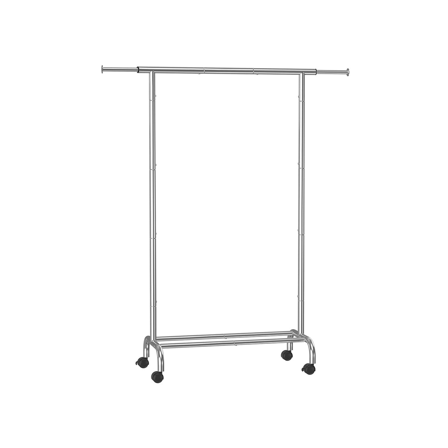 Clothes Rack - Metal - Ink Black - Extendable with Wheels
