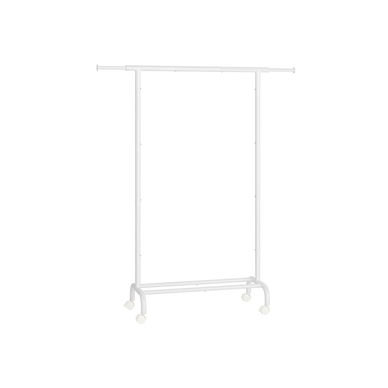 Clothes Rack - Metal - Ink Black - Extendable with Wheels