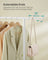 Clothes Rack - Metal - Cloud White - Extendable Hanging Rail with Wheels