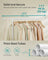 Clothes Rack - Metal - Cloud White - Extendable Hanging Rail with Wheels