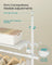 Floor to Ceiling Clothes Rail - 3-Tier Adjustable - Metal - Matte White - Organized and Accessible Storage