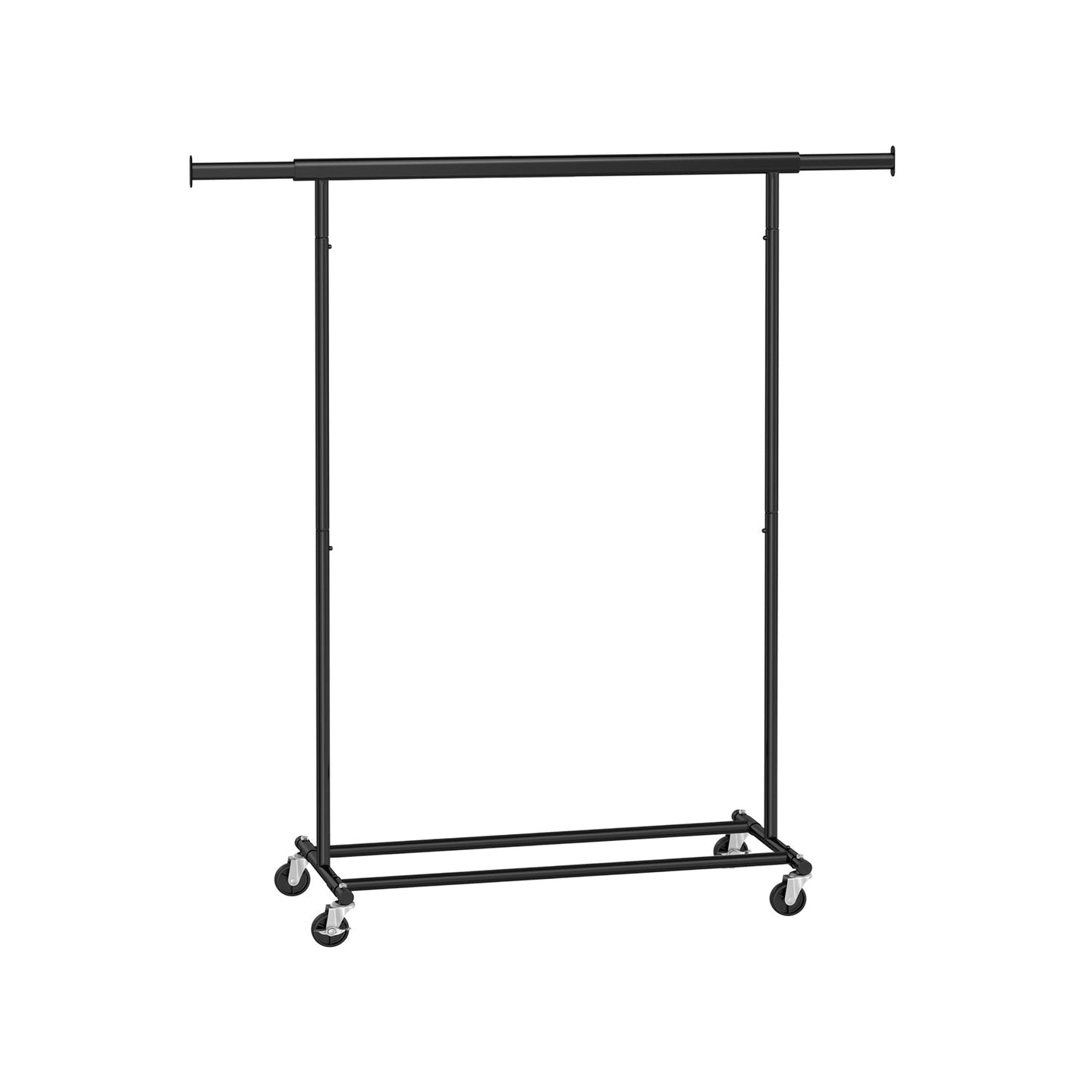 Heavy Duty Mobile Clothes Garment Rack - Chrome