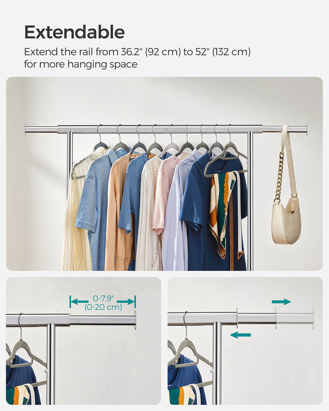 Heavy Duty Clothes Rack - Chrome