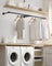 Set of 2 Wall-Mounted Clothes Rails - Steel - Black - 60 kg Load Capacity
